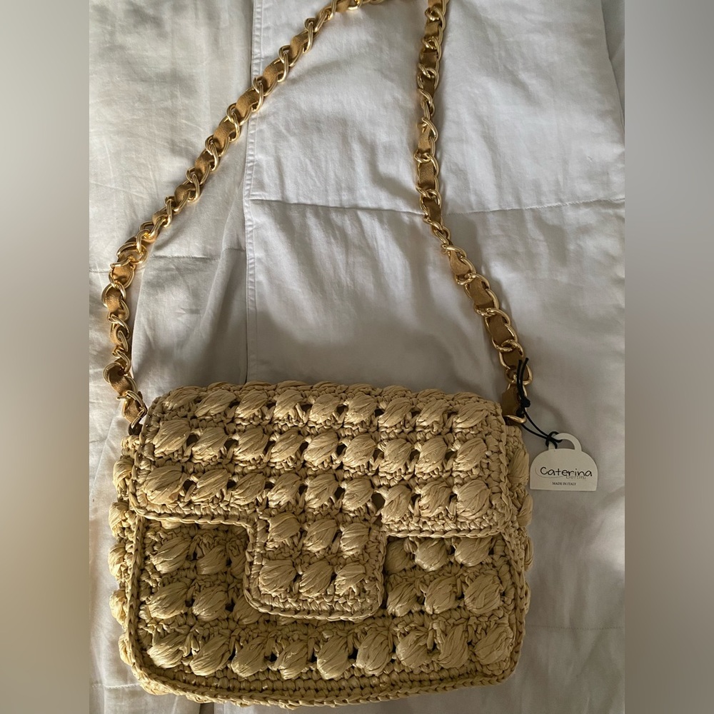 Caterina Bertini Woven Raffia Shoulder bag/Crossbody